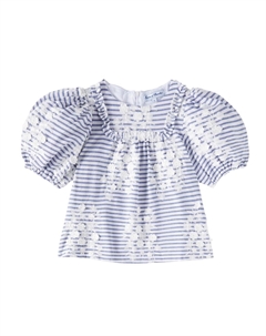 Топ из смесовой хлопковой ткани, Marine Tartine et chocolat