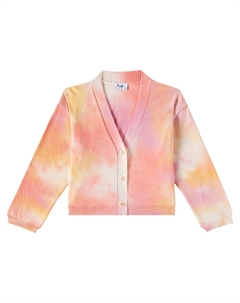 Хлопковый кардиган с принтом тай-дай, Apricot Il gufo