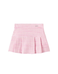 Твидовая юбка букле из смесового хлопка, Rosa + Argento Monnalisa