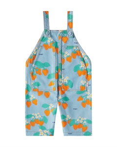 Детский джинсовый комбинезон с логотипом, Denim Blue Tinycottons