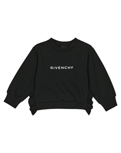 Толстовка с логотипом из хлопковой смеси, черный Givenchy kids