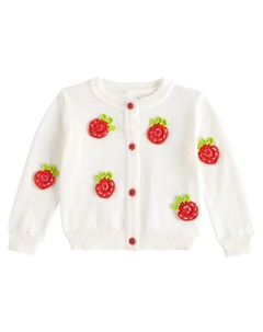 Вышитый хлопковый кардиган, слоновая кость Stella mccartney kids