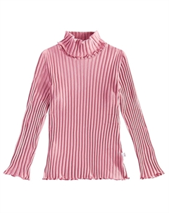 Топ из джерси с добавлением хлопка в рубчик, Pink Heather Il gufo