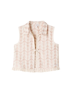 Жилет из хлопка с принтом Neeltje, Soft Sand - Rose Traingular Donsje