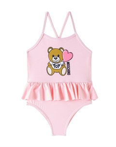 Купальник с оборками Baby Teddy Bear, Sugar Rose Moschino kids
