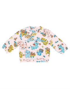 Детский свитер из хлопковой смеси с принтом, розовый Moschino kids