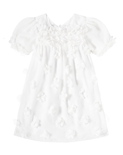 Платье из шифона с цветочной аппликацией, белый Patachou