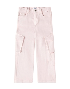 Брюки-карго из смесовой хлопковой ткани, розовый Il gufo