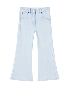 Расклешенные джинсы с логотипом, светло-синий Stella mccartney kids