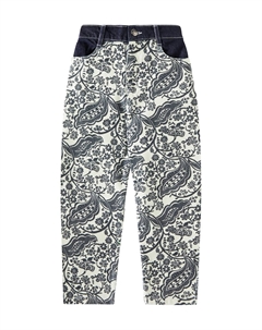 Прямые брюки из хлопка с узором пейсли в Джайпуре, Majestic Paisley The new society