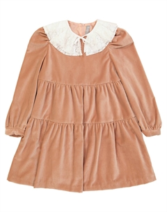 Платье из велюра с кружевной отделкой, Himalaya Il gufo