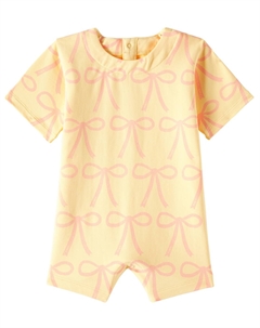 Комбинезон Baby Bows из хлопчатобумажной ткани, Mellow Yellow Tinycottons
