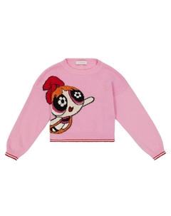 Вышитый шерстяной свитер, Sachet Pink Monnalisa