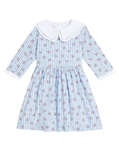 Платье Provenza в цветочную полоску, Blue Stripe La coqueta