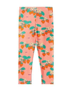 Леггинсы с принтом клубники, Dark Pink Tinycottons