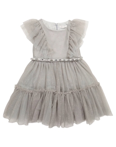 Платье из блестящего тюля, серый Monnalisa