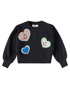 Хлопковая толстовка Мики с пайетками, Festive Hearts Molo