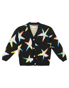 Кардиган из смесовой шерсти енота, Black Orange The animals observatory