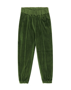 Спортивные брюки из хлопкового бархата с окантовкой, Copenhagen Green Paade mode