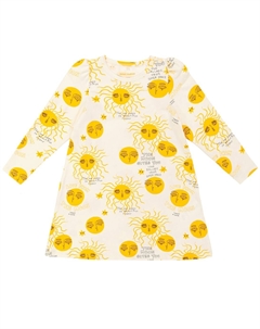 Платье Луна и Солнце из хлопковой смеси, желтый Mini rodini