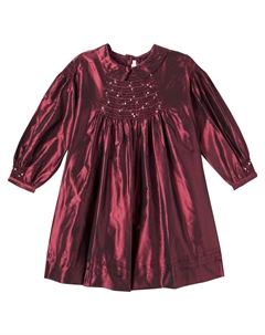 Платье Жанны из шелковой тафты с декором, Rubis Bonpoint