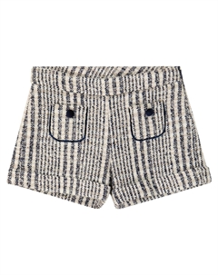 Клетчатые твидовые шорты, серо-коричневый Tartine et chocolat