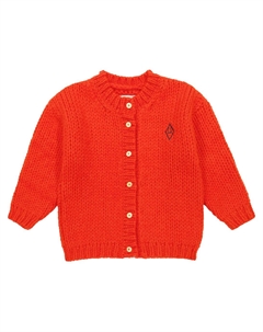 Кардиган из шерсти тукана и мохера, красный The animals observatory