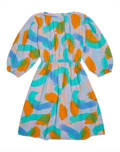 Платье из льняной ткани с принтом, Lavender Bobo choses