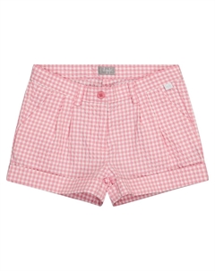 Шорты из хлопковой смеси в клетку, Bubble Pink Il gufo