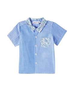 Полосатая хлопковая рубашка Baby Fredy, Ra Bleu Bonpoint