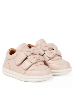 Кожаные кроссовки Baby Zoena с бантом, Light Rose Leather Donsje
