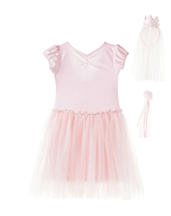 Комплект из фатинового платья, фаты и палочки, Cloud Pink Konges slojd