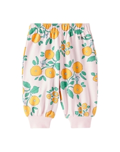 Спортивные брюки Baby Flowers из хлопкового смесового трикотажа, Pastel Pink Tinycottons