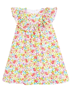 Платье Палома с цветочным принтом, Orange Floral La coqueta