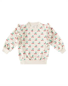 Толстовка из хлопкового джерси Baby Cherry, белый Bobo choses