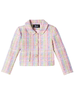Пиджак из твида из смесового хлопка, разноцветный Versace kids