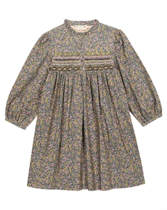 Платье Tamsin из хлопкового вельвета с цветочным принтом, Fl_Encre Bonpoint