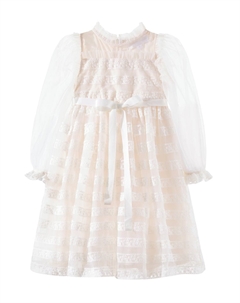 Платье из тюля с кружевной отделкой , кремовый Petite amalie