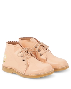 Кожаные сапоги с цветочным принтом, Blush Petit nord