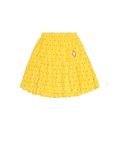 Юбка из хлопка в горошек с изображением птиц, желтый The animals observatory