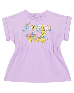 Детское платье из хлопковой смеси, фиолетовый Moschino kids