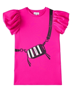 Платье с принтом и рукавами-буфами, Malabar Fluorescent Marc jacobs kids