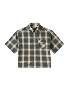 Клетчатая хлопковая рубашка Elyas, Ec Petrole Bonpoint