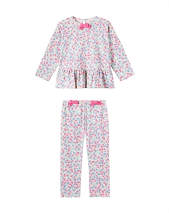 Комплект из хлопкового топа и брюк с цветочным принтом, Fiola Konges slojd