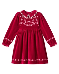 Платье Милли из хлопка и льна с вышивкой, Red Flame Bebe organic