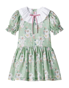 Платье Izara из хлопкового поплина с цветочным принтом, Sage Floral La coqueta