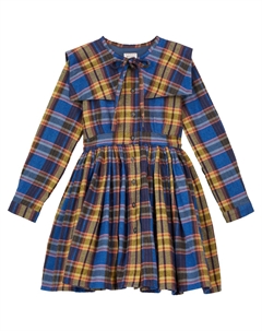 Платье из хлопка в клетку от Одилл Мелтон, Bleu Morley