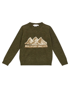 Свитер Thibault в технике интарсия, Kaki Fonce Bonpoint