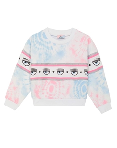 Толстовка из джерси с принтом тай-дай, Pink Tie Dye Monnalisa