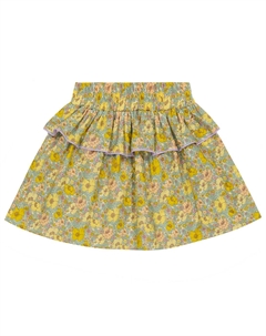 Юбка из хлопка с цветочным принтом Bella, Bella Yellow Paade mode